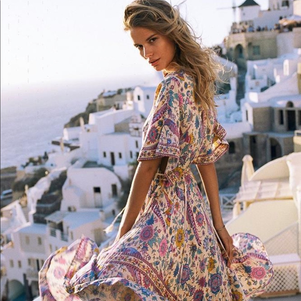 NWT Spell Designs Lovebird Half Moon Gown